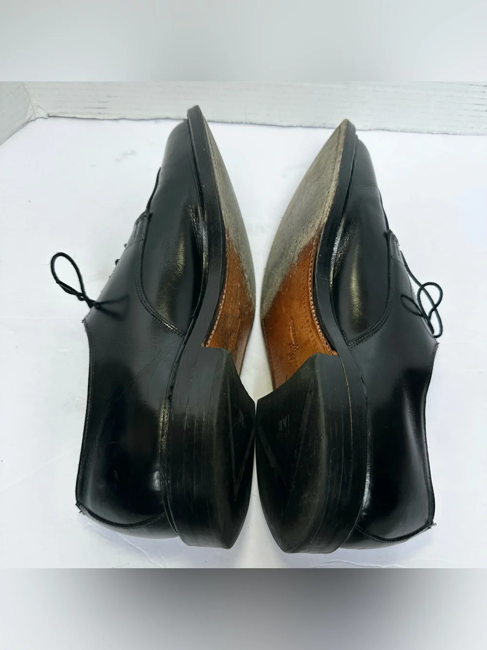 Allen Edmonds Men’s Black Walton Oxfords Lace Up Split Front Dress Shoes-Size 11